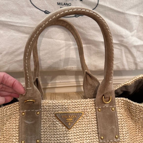 PRADA Straw crochet bag natural color - Picture 10 of 11